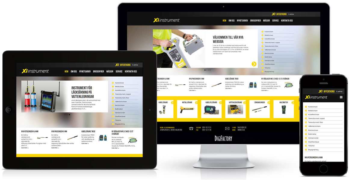 Ny hemsida till Xi instrument DigiFactory